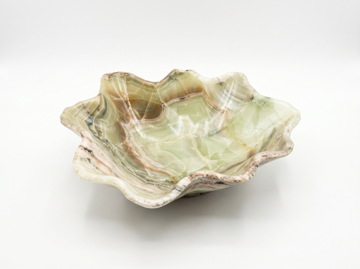 BOWL ONYX GREEN GREY WHITE 17.5L 15.5W 5.2H