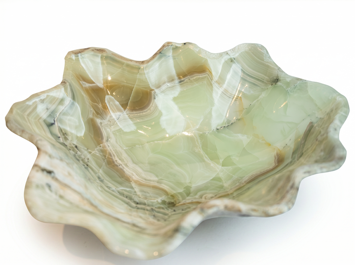 BOWL ONYX GREEN GREY WHITE 17.5L 15.5W 5.2H