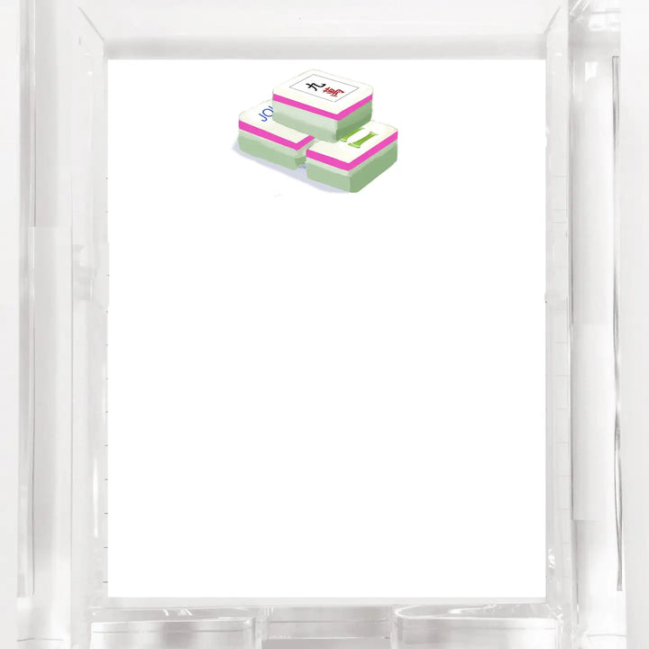 NOTEPAD THREE MAHJONG TILES WITH TRAY