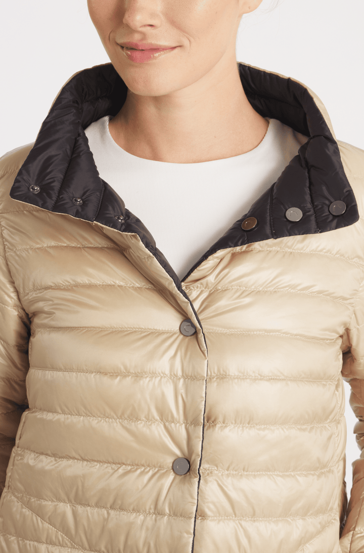 COAT REVERSIBLE DOWN 2 IN 1 MATTE BLACK TAUPE THE KNIGHTSBRIDGE