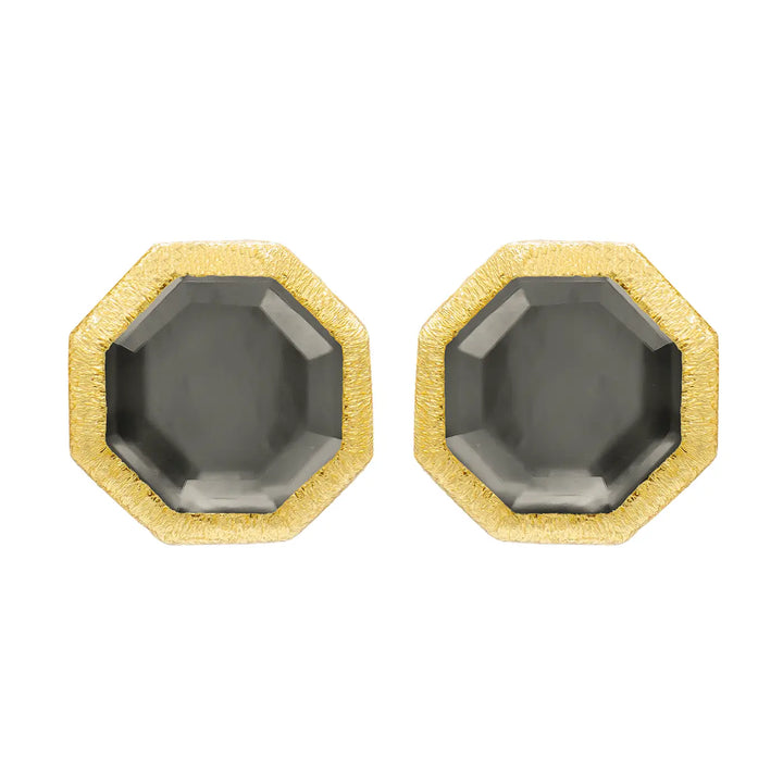 EARRINGS OCTAGON STUD