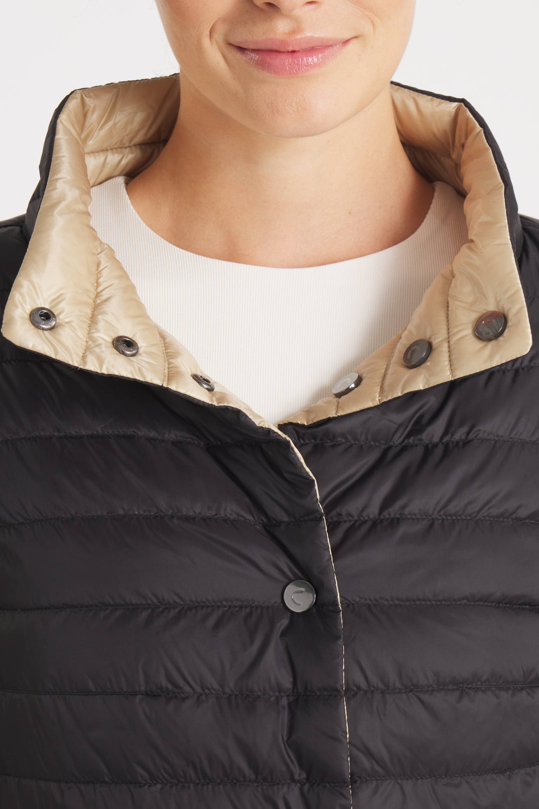 COAT REVERSIBLE DOWN 2 IN 1 MATTE BLACK TAUPE THE KNIGHTSBRIDGE