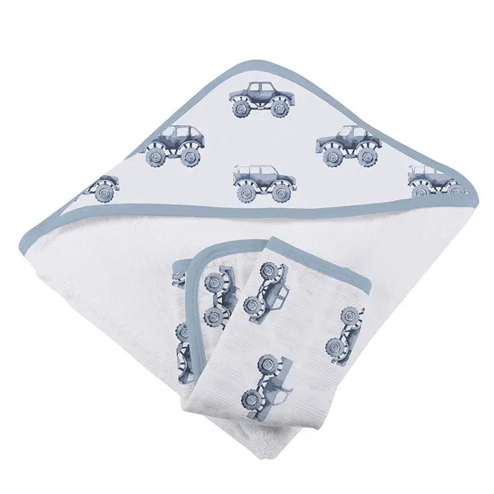 WASHCLOTH SET INDIGO MONSTER TRUCK