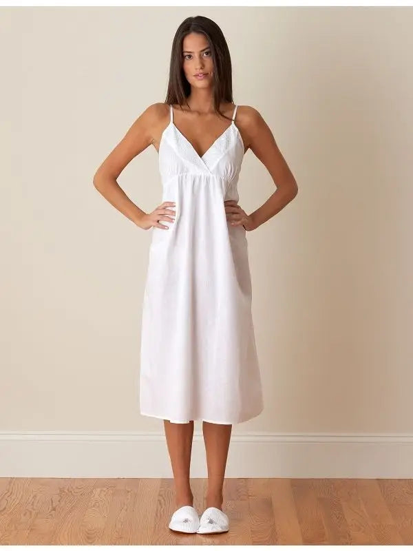 NIGHTGOWN WHITE LACE BODICE