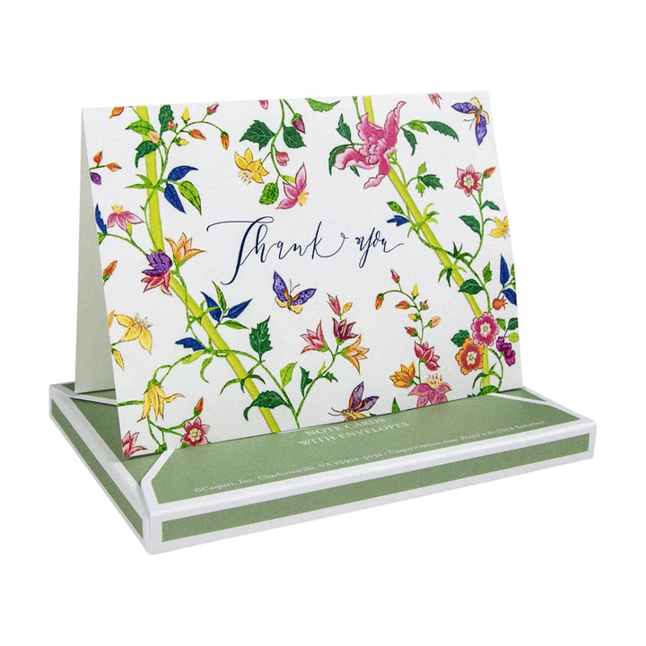 NOTES THANK YOU SPRIGGED SILK WHITE