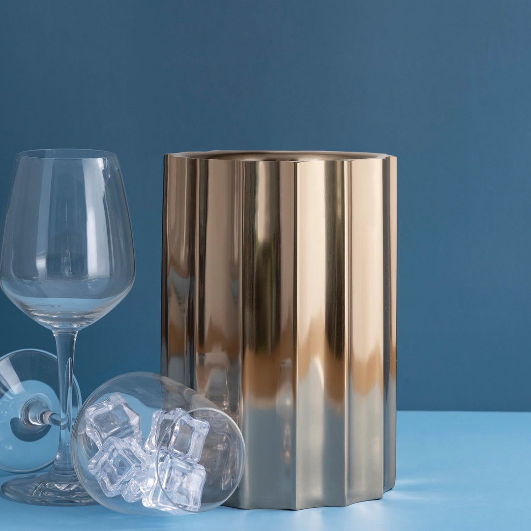 ICE BUCKET GOLD STEEL DOUNLE WALL SMALL