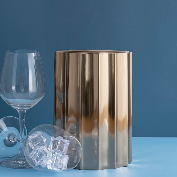 ICE BUCKET GOLD STEEL DOUNLE WALL SMALL