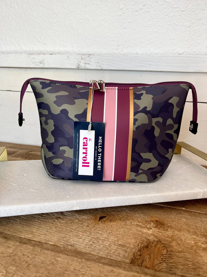 MAKEUP BAG KHAKI/BLUSH LARGE #78699