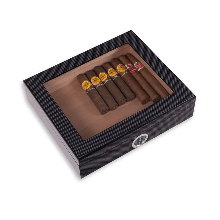 CIGAR HUMIDOR WITH GLASS TOP