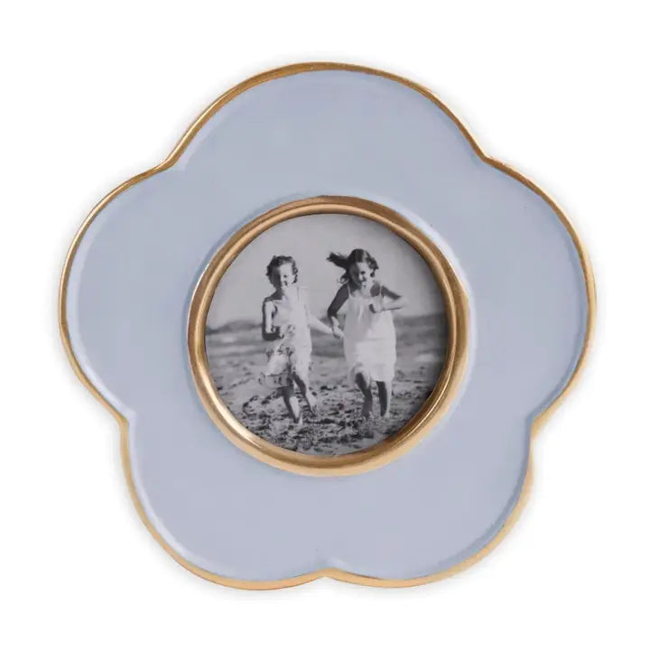 FRAME PHOTO FLORAL PERIWINKLE 2''