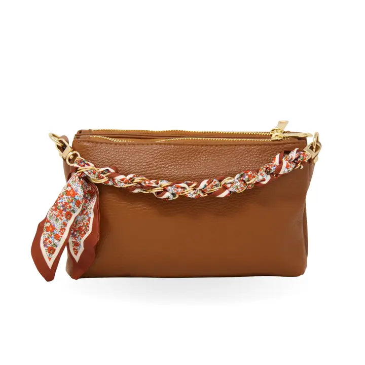 CROSSBODY CAMEL+BRICK
