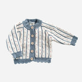 BABY CARDIGAN BLUE STRIPE