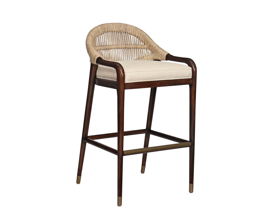 LOW BACK BAR STOOL - FLAX