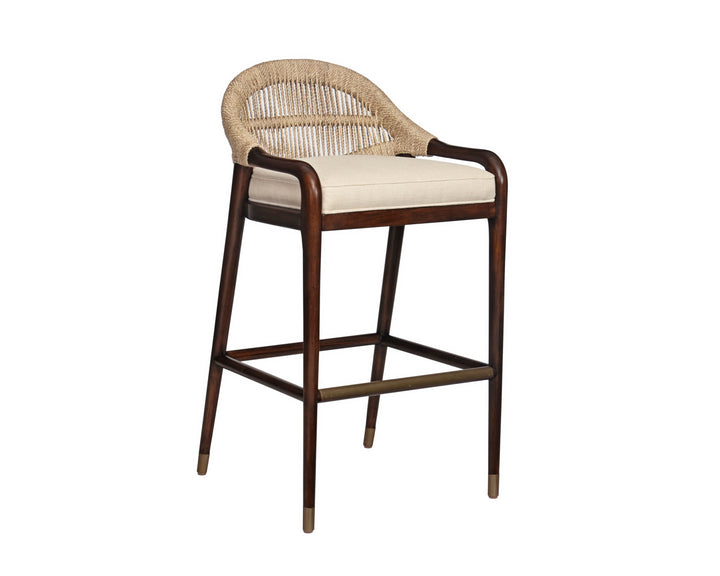 LOW BACK BAR STOOL - FLAX