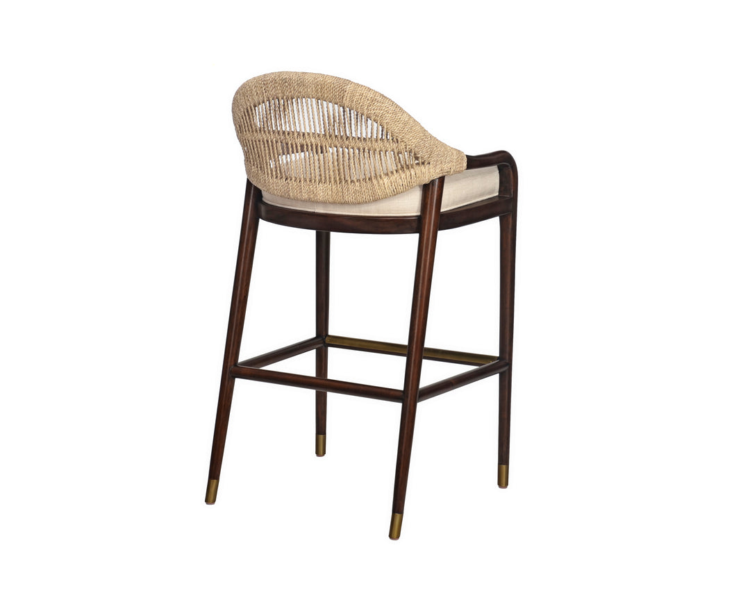 LOW BACK BAR STOOL - FLAX