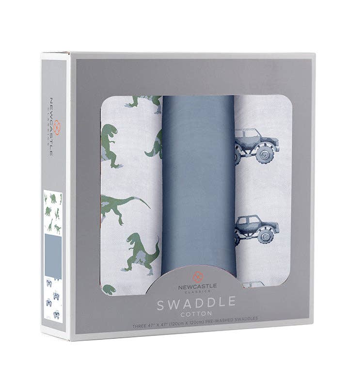 S/3 SWADDLE ROUGH TERRAIN COTTON