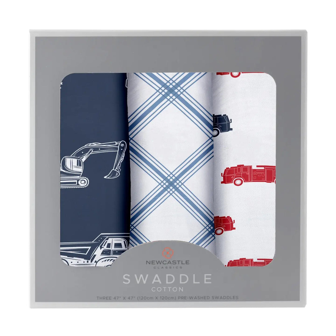 S/3 SWADDLE THINGS THAT GO