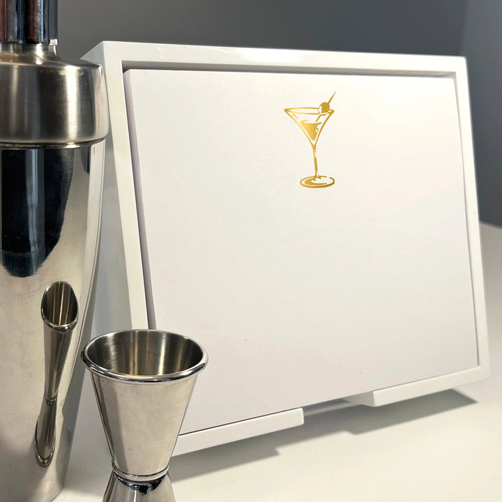 NOTEPAD LUXE GOLD FOIL MARTINI
