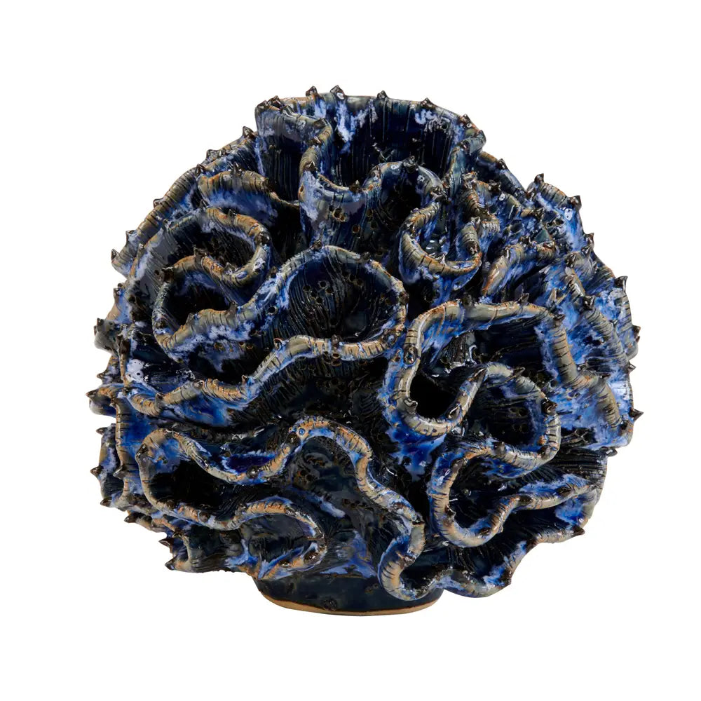VASE BLUE CORAL GOLDEN EDGE