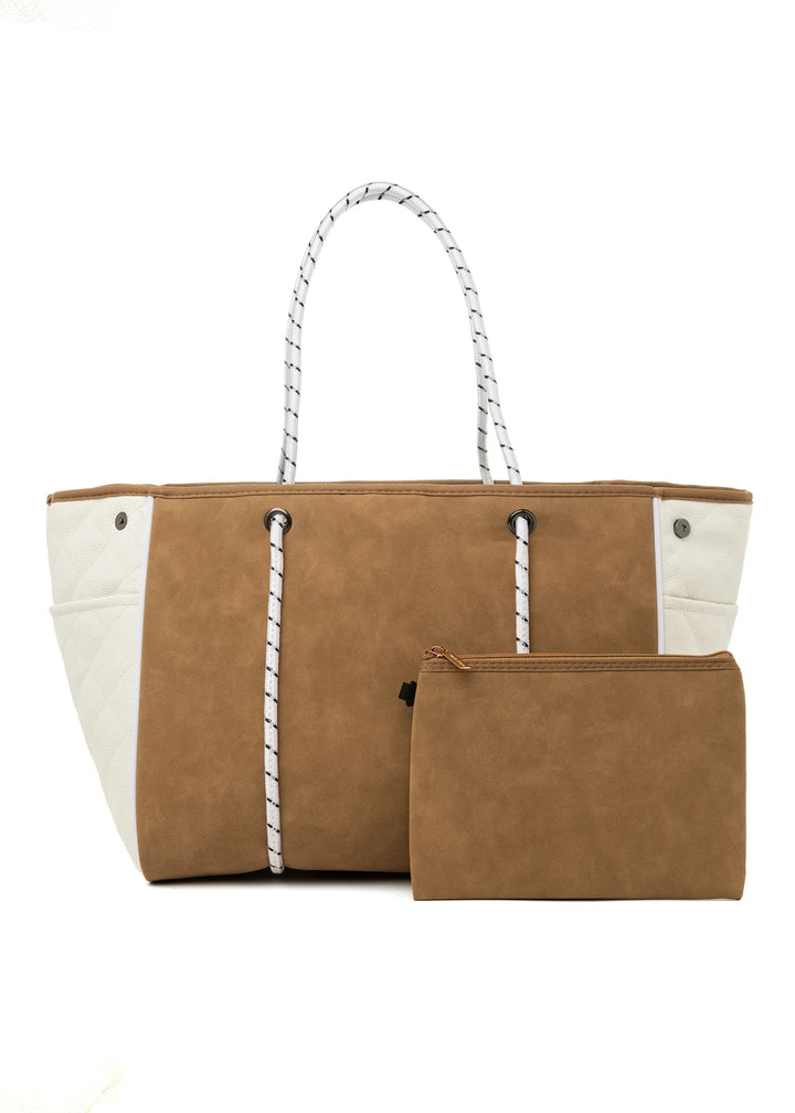 TOTE VEGAN SUEDE LATTE