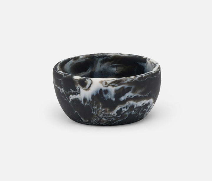 BOWL BLACK SWIRL RESIN