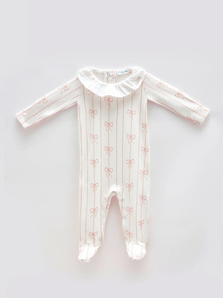 ONESIE FOOTED RIBBON/PINK