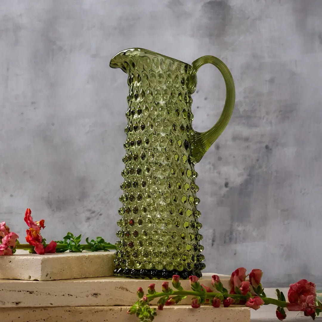 JUG TALL HOBNAIL MOSS GREEN 1.2L