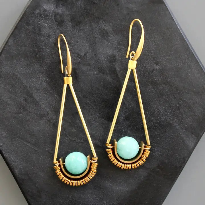 EARRINGS AMAZONITE