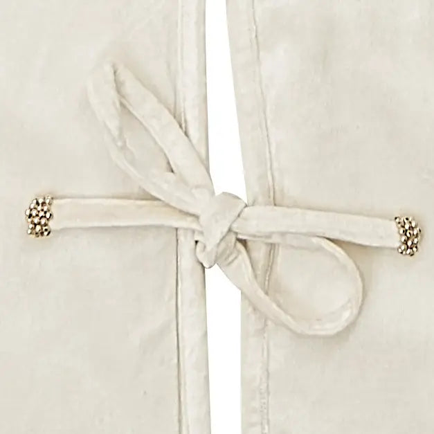 TREE SKIRT CHRISTMAS IVORY VELVET
