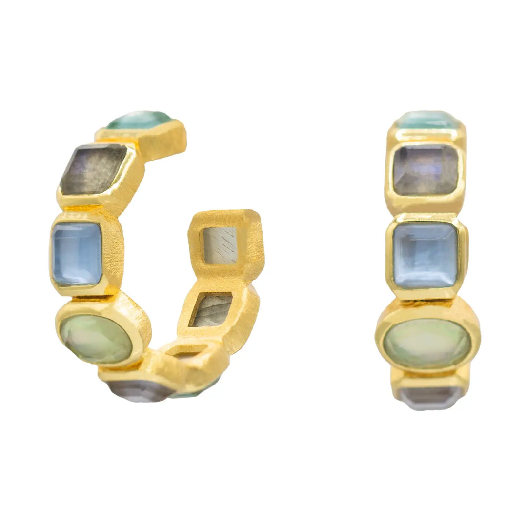 EARRINGS BLUE & LABRADORITE