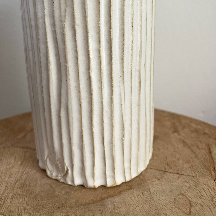 VASE TALL RIBBED