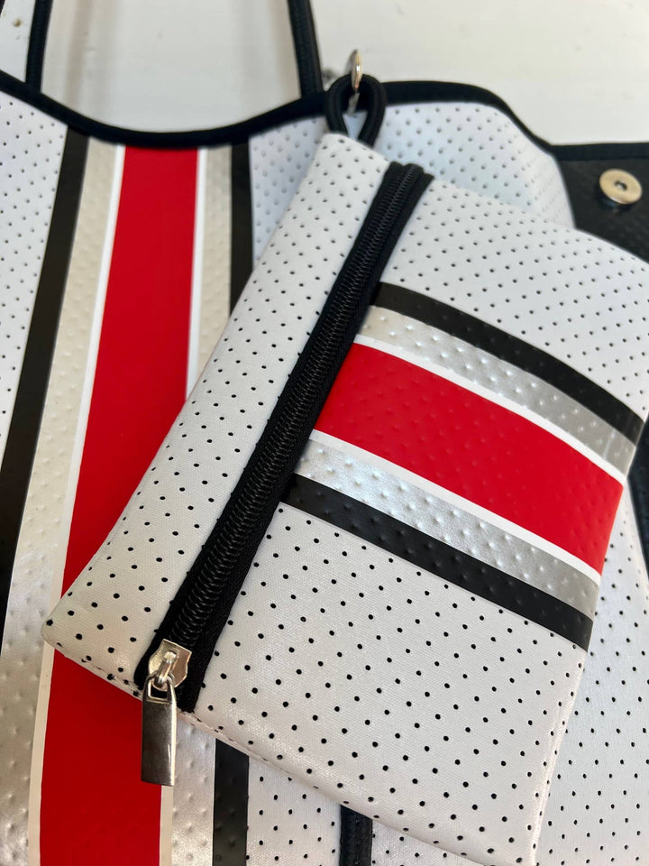 TOTE BAG NEOPRENE RED/WHITE/BLACK #78681