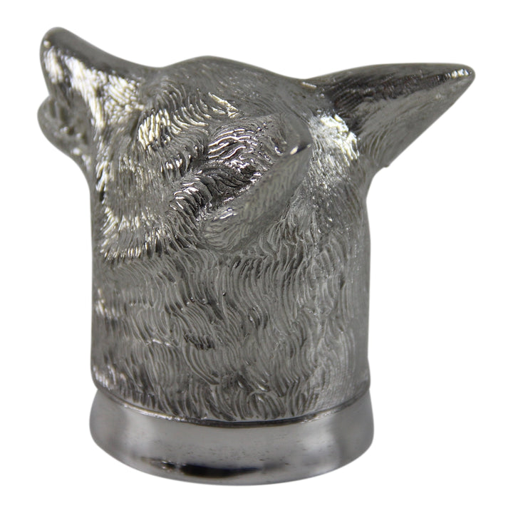 JIGGER FOX HEAD ENGLISH PEWTER
