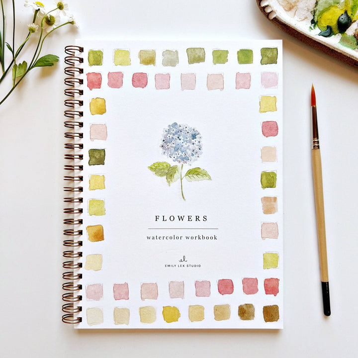 WORKBOOK WATERCOLOR FLOWERS