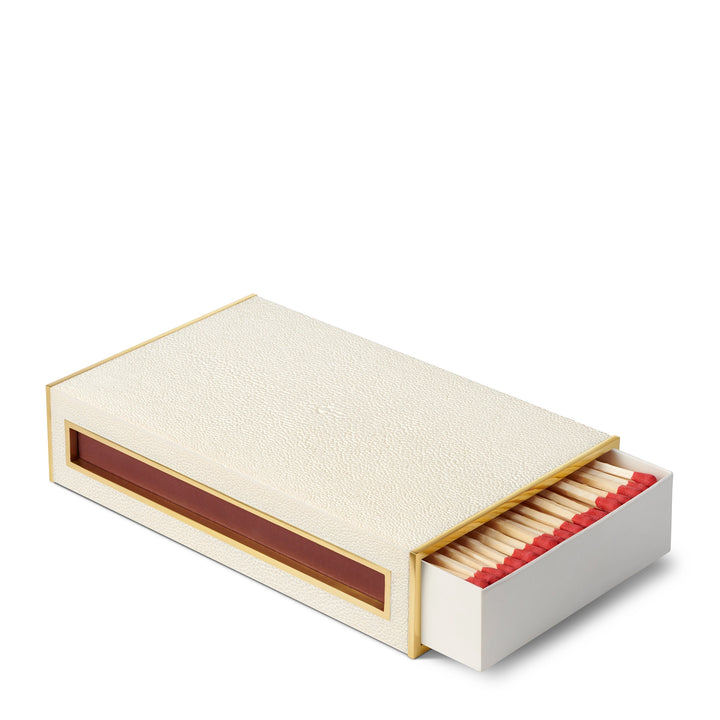 MATCH BOX CREAM SHAGREEN OS #A-016