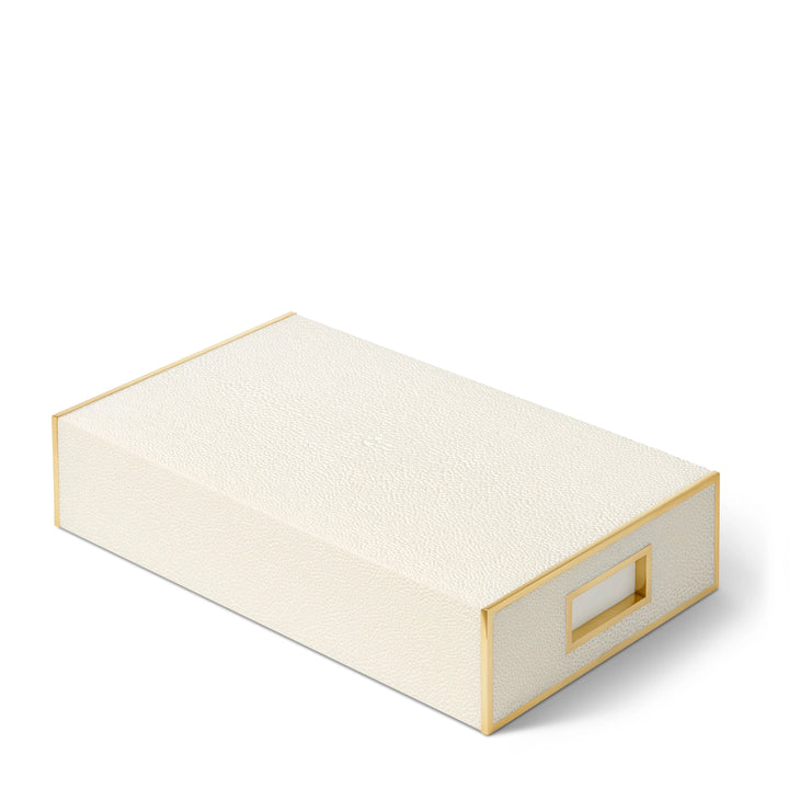 MATCH BOX CREAM SHAGREEN OS #A-016