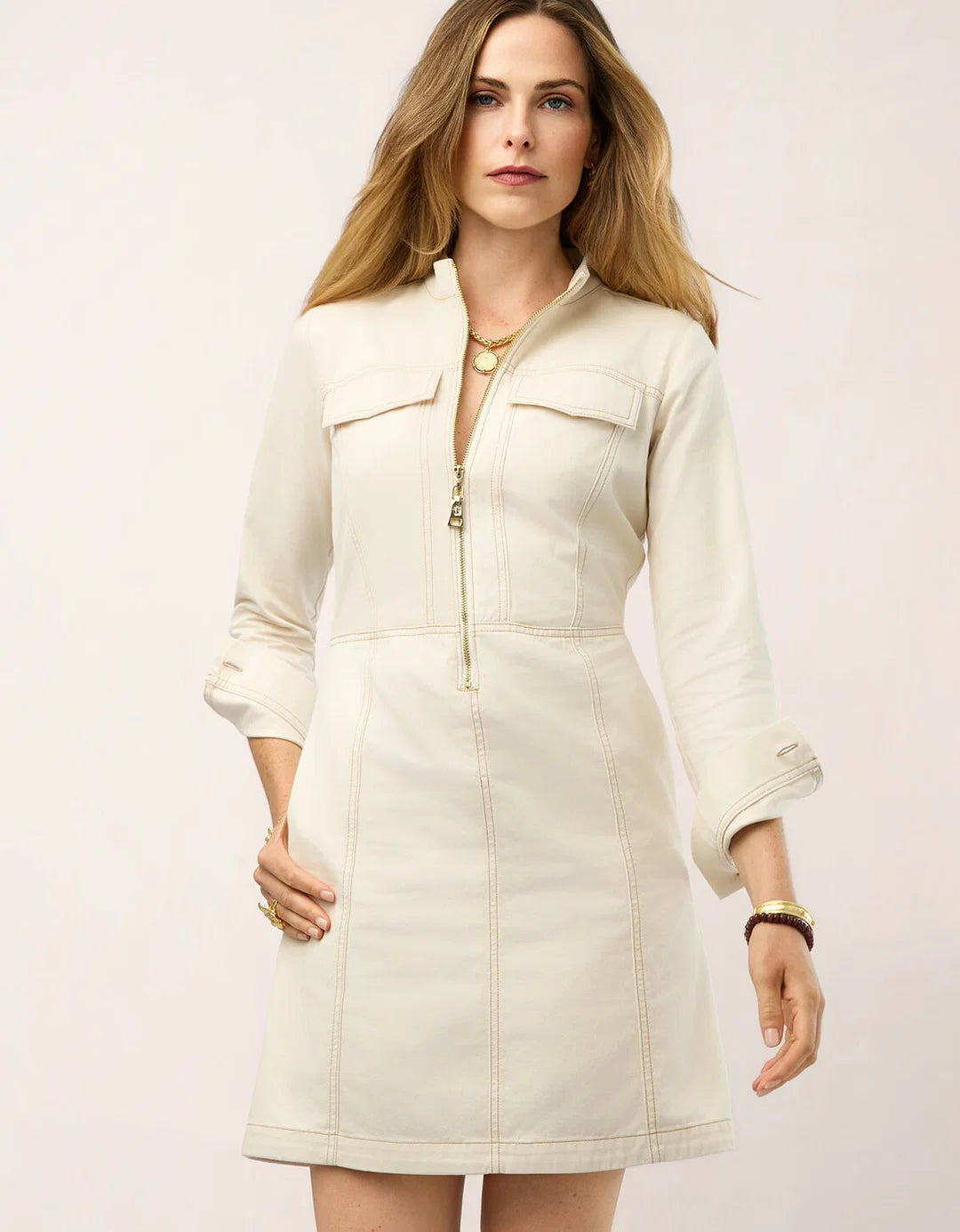 DRESS MORGAN DENIM ANTIQUE WHITE
