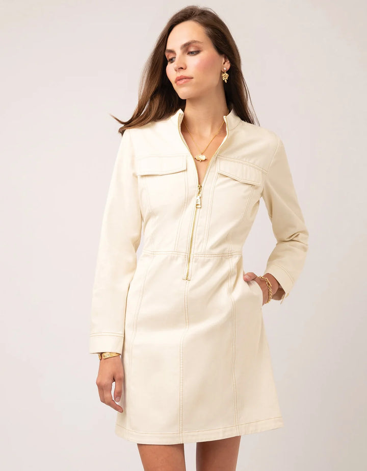 DRESS MORGAN DENIM ANTIQUE WHITE