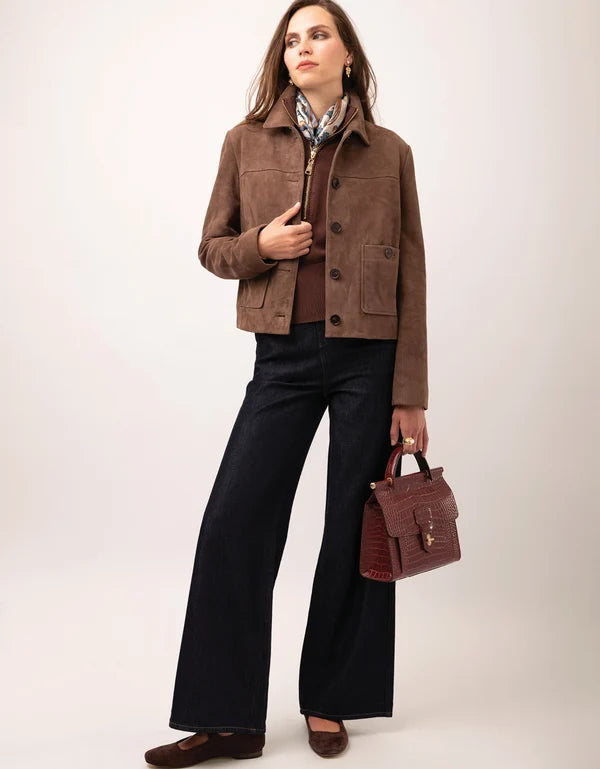 JACKET BRITTNEY SUEDE BROWN
