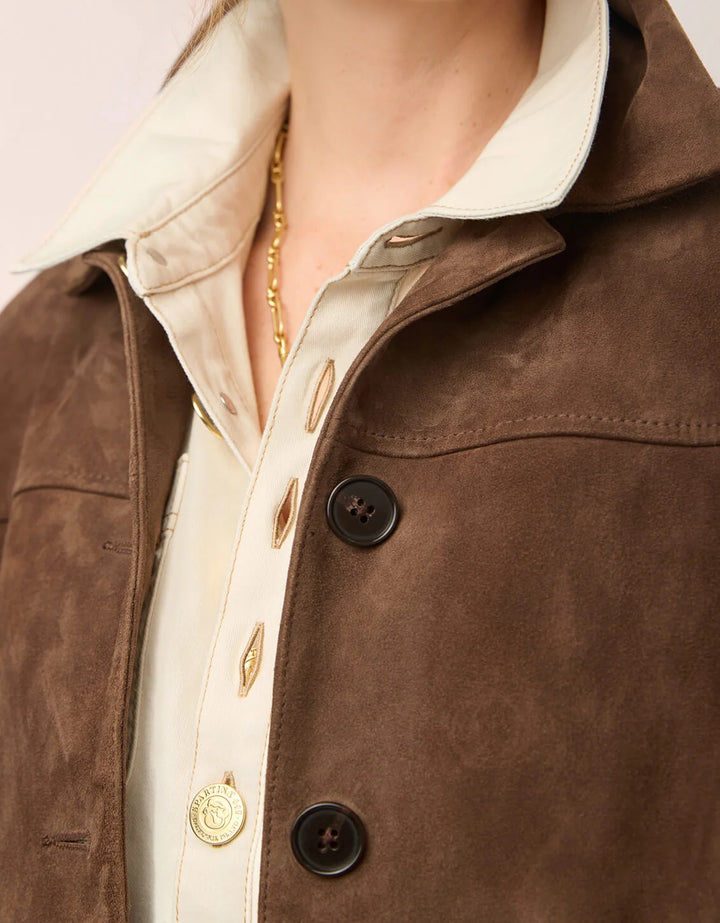 JACKET BRITTNEY SUEDE BROWN