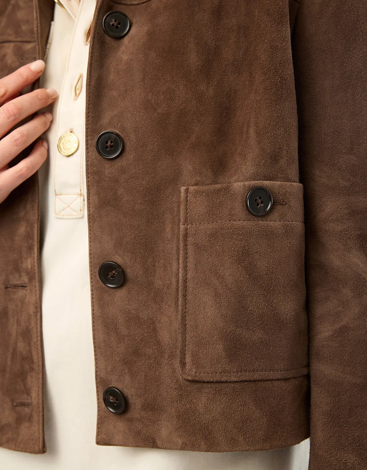 JACKET BRITTNEY SUEDE BROWN
