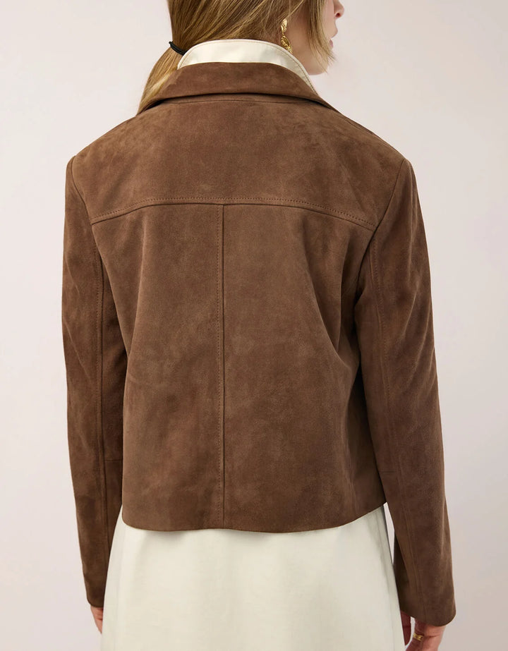 JACKET BRITTNEY SUEDE BROWN