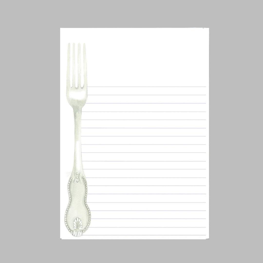 NOTEPAD SILVER FORK WITH TRAY