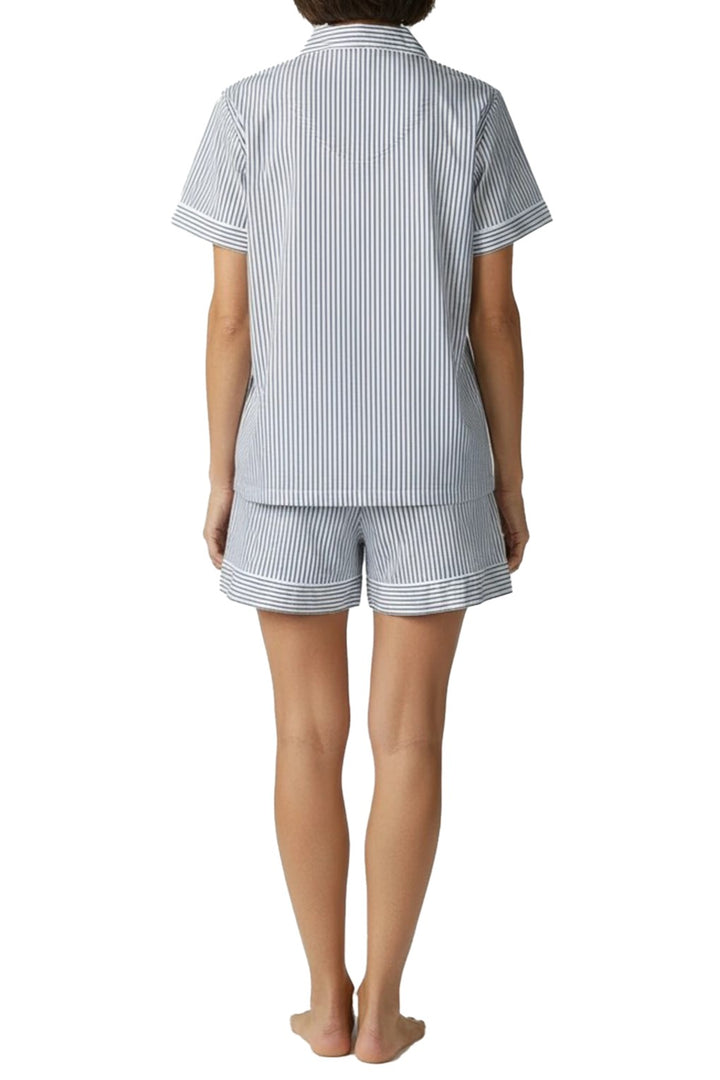 PAJAMA SET ALEX WOVEN SHORT NAVY STRIPE