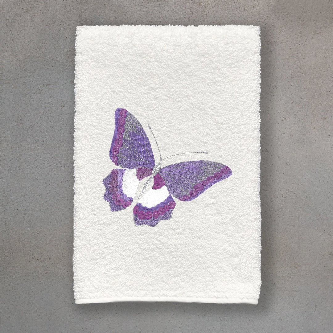 GUEST TOWEL TERRY TROPICAL BUTTERFLY