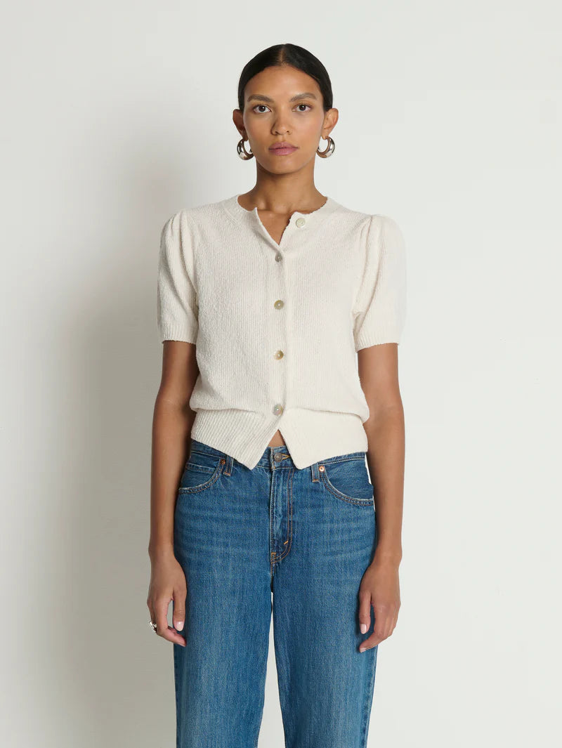 CARDIGAN PIMA VOLOUR PORCELAIN