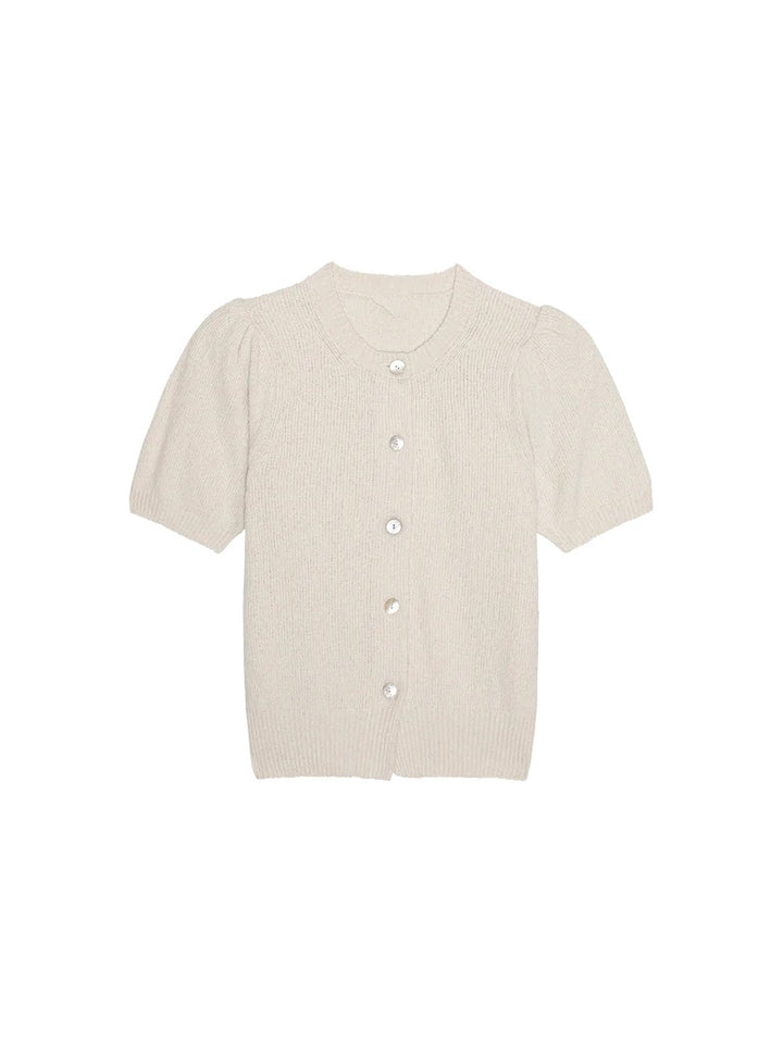 CARDIGAN PIMA VOLOUR PORCELAIN