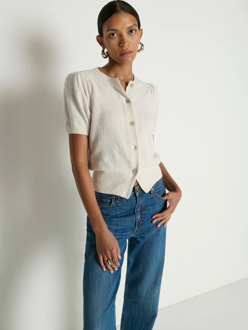 CARDIGAN PIMA VOLOUR PORCELAIN