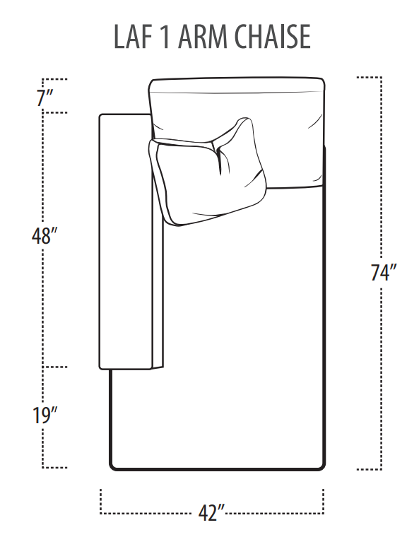 SECTIONAL 2PC WITH ARM TRAY IN DOVERY STONE #55320