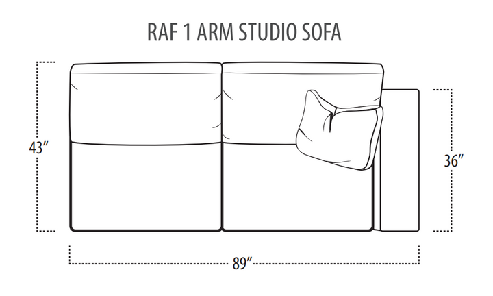 SECTIONAL 2PC WITH ARM TRAY IN DOVERY STONE #55320